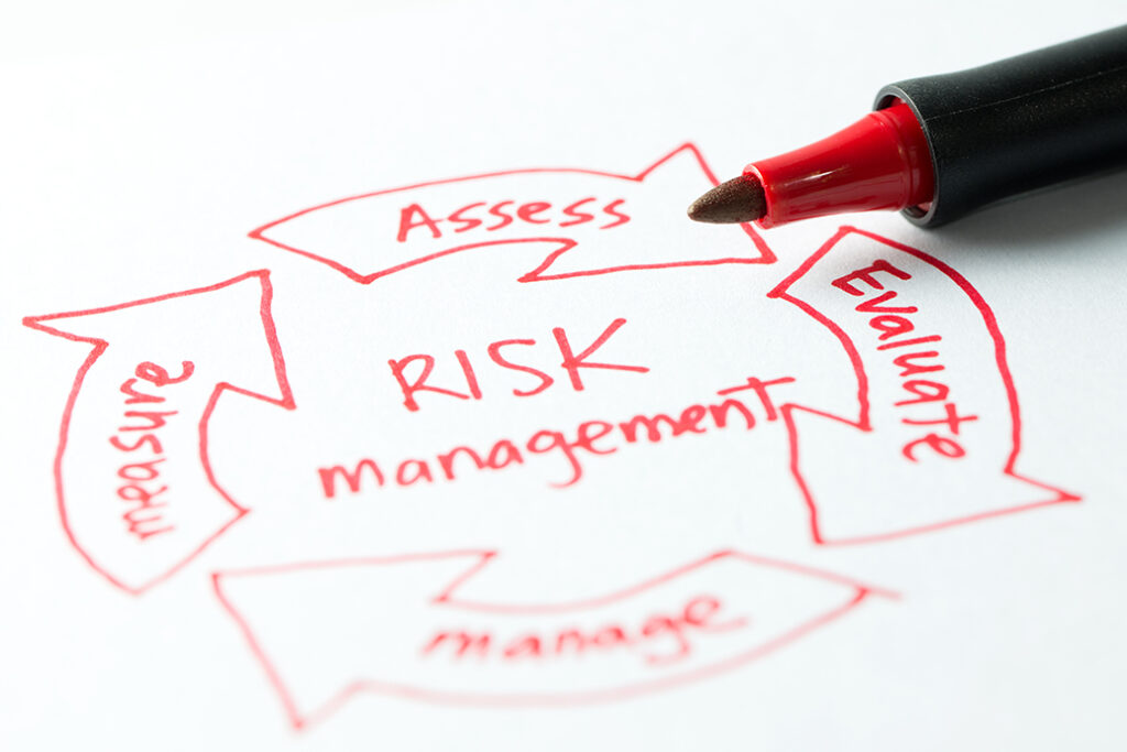 Photo of diagram explaining risk management